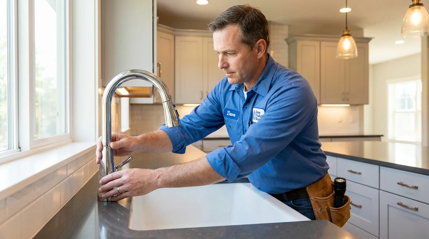 Kitchen faucet installation by Johns Plumbing LLC in Baltic